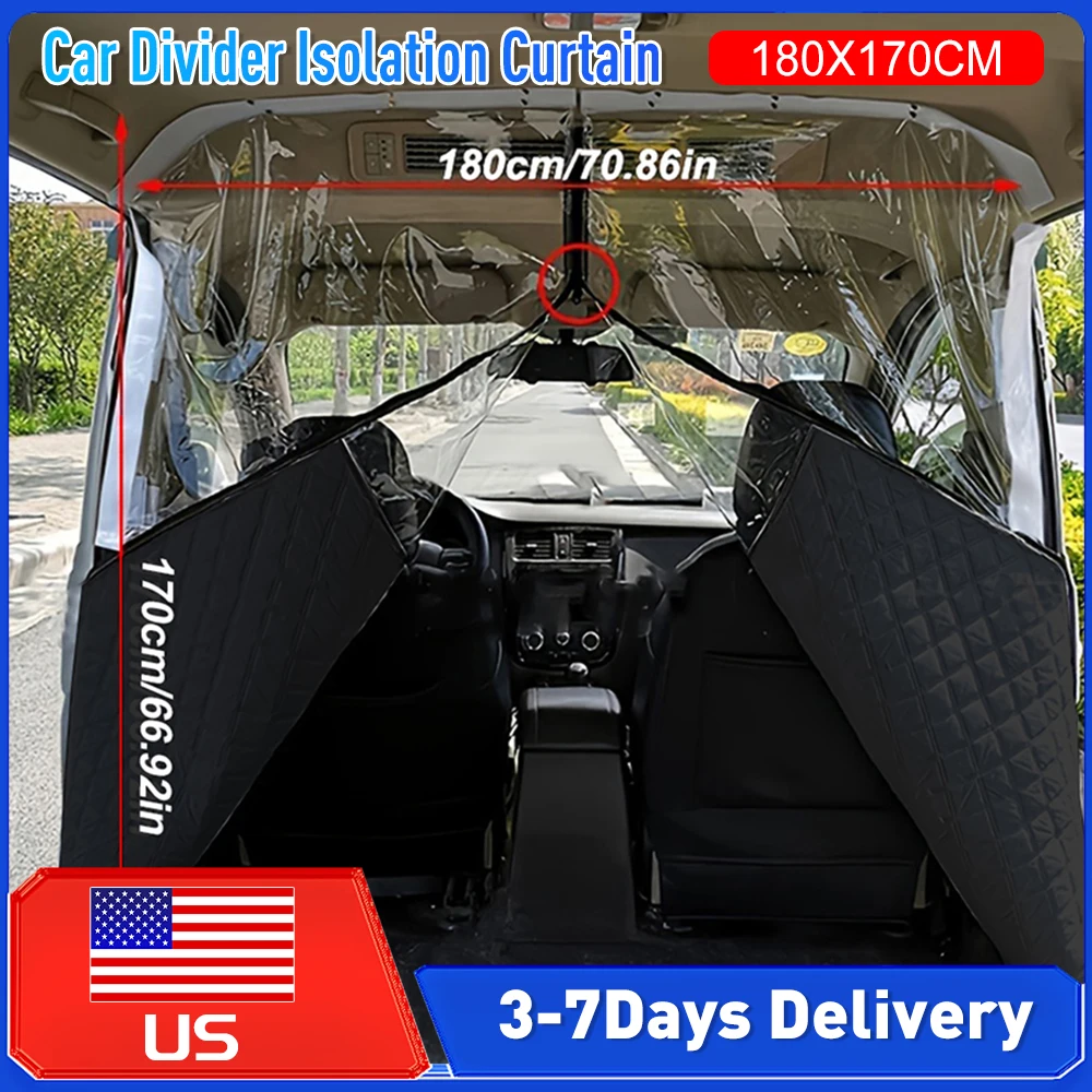 

Car Divider Privacy Heat Insulation Curtain with Zipper Air Conditioning Sunshade for Camper Van Motorhome Caravan Interior New