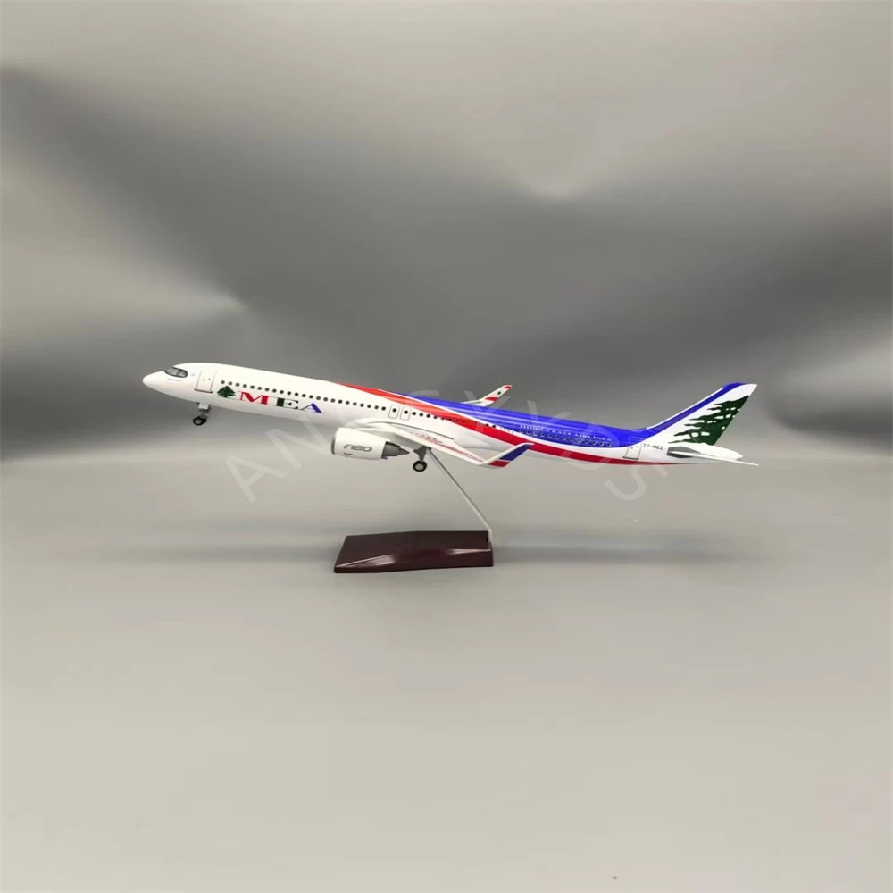 

Diecast Airplane Resin Airbus A321NEO MEA Airline Aircraft Model Miniature 44CM Toy Plane With Wheel for Children Collection
