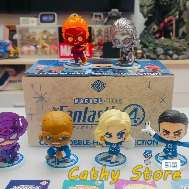

Подлинные Hottoys Cosbi The Fantastic Four First Steps слепая коробка Mystery Box миниатюрная модель аниме фигурки игрушки декор для рабочего стола подарок