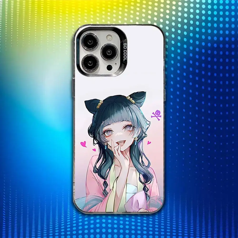 حافظة هاتف A-Apothecary Diarie Maomao لهاتف iPhone 17,16,15,14,13,12,X,8,Pro,Max,Plus,E,SE4,Air,Mini IMD أسود غير لامع