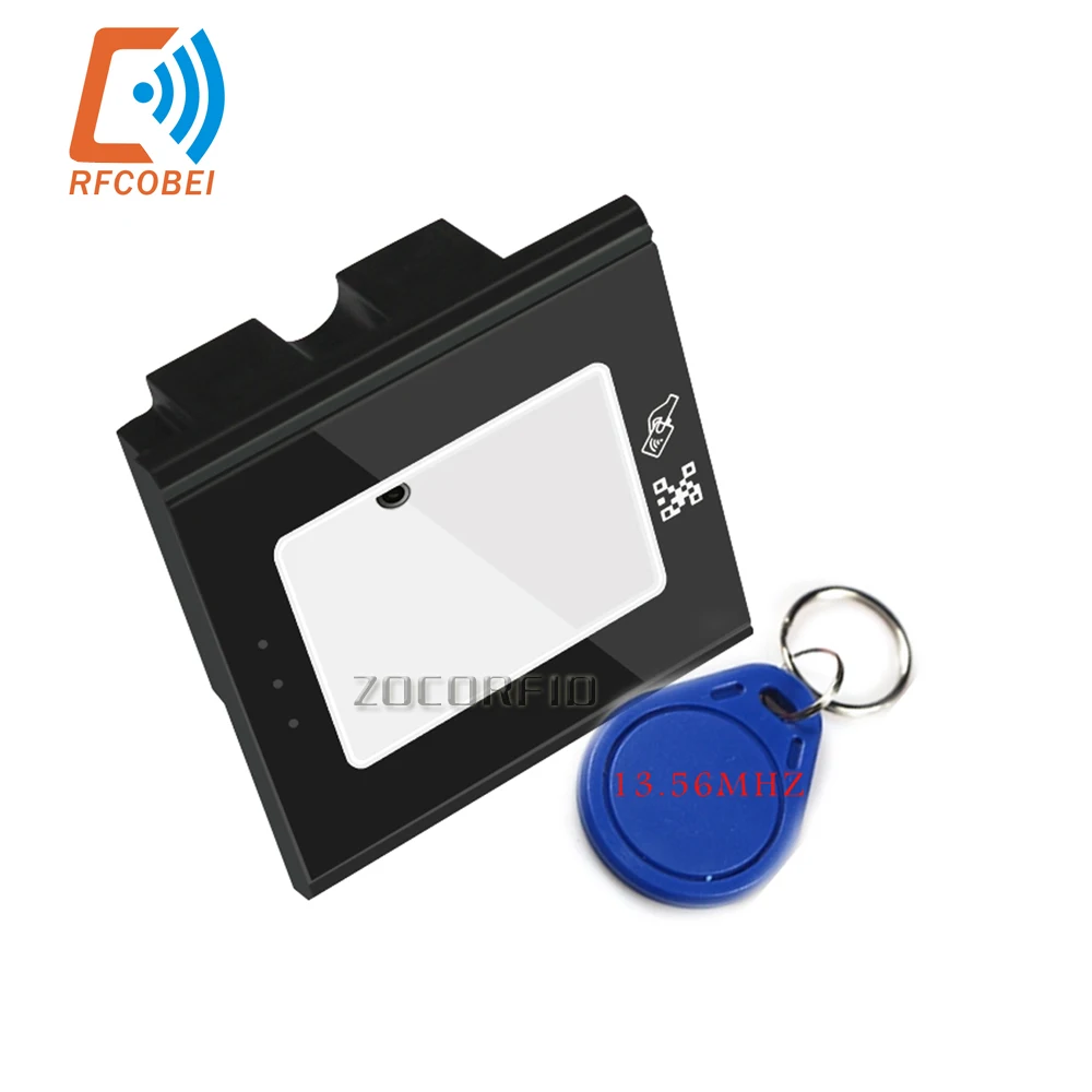 QR Code rfid Reader USB 125khz/13.56MHZ Wiegand Sensor Proximity Tempered glass Automatic Sensing QR access codntrol reader