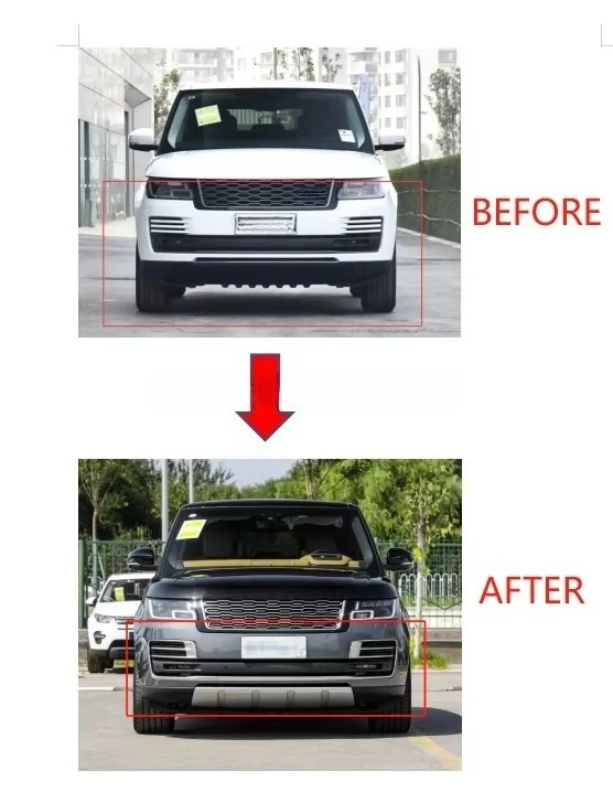 For RR vogue 2018-2022 Base Upgrade to SVA Version Low to High Grille Side Vent  Rear  Bumper Completely Body Kit