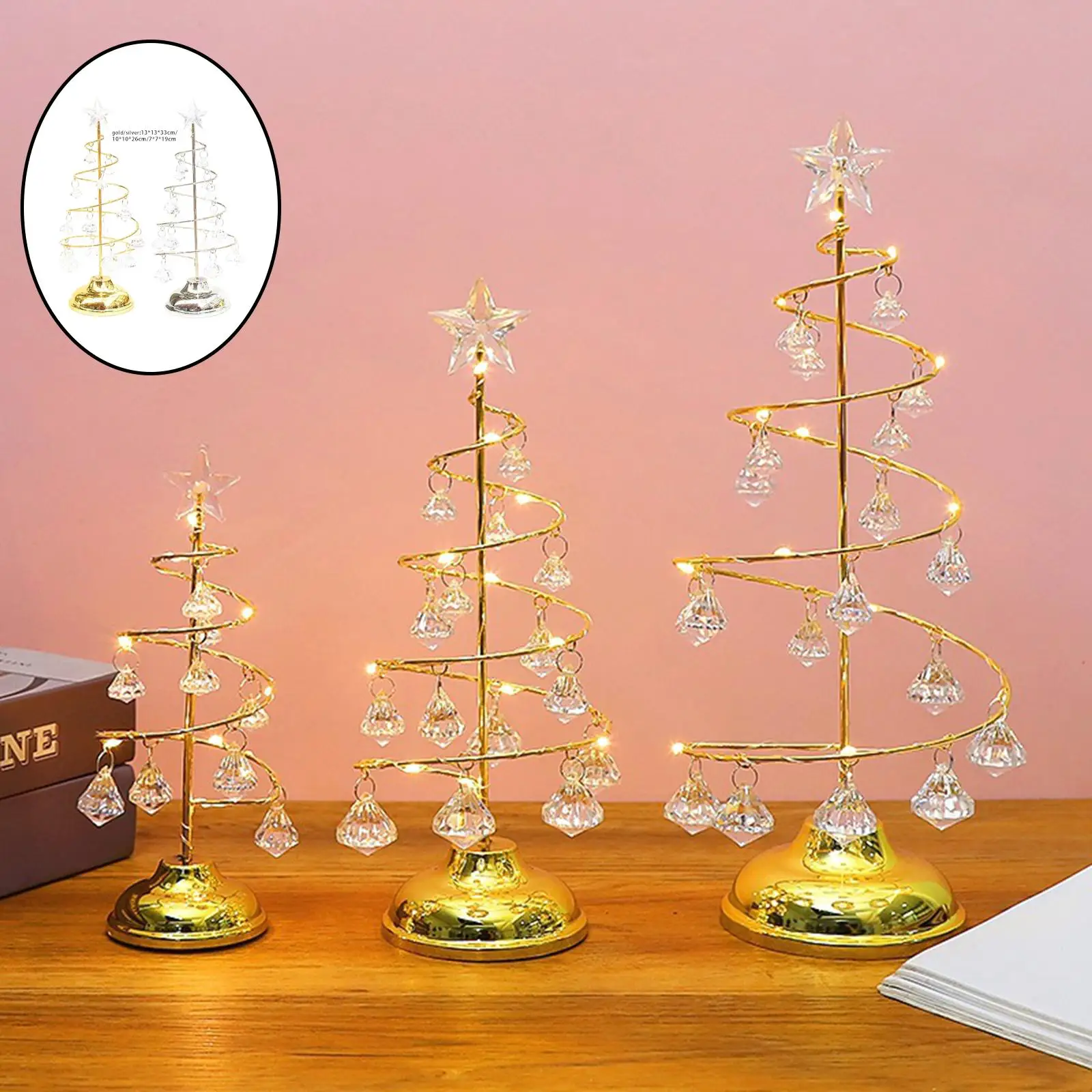 Christmas Tree Light Table Lamp for Desktop Bedroom Living Room Decor Christmas Gifts