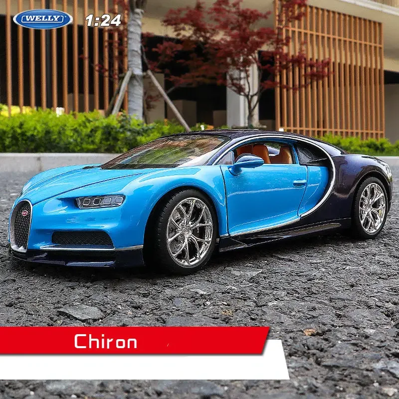 

Welly 1:24 Bugatti Chiron Car Alloy Car Model Simulation Car Decoration Collection Gift Toy Die Casting Model Boy Toy