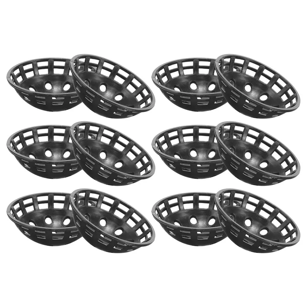 12 قطعة تصفية المياه شبكة وسادة السلطانية شكل ل اناء للزهور شاشة الصرف منع تسرب التربة شبكة بلاستيكية زارع الملحقات #3