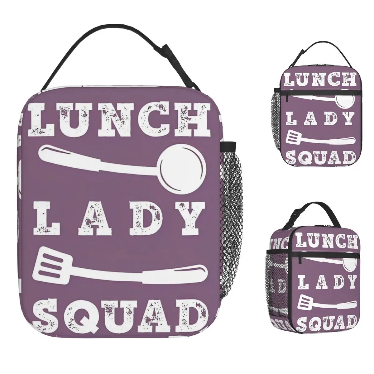 

Lunch Lady School Food Servers Lunch Bag Casual Lunch Box Office Portable Zipper Thermal Lunch Bags Waterproof Custom Cooler Bag