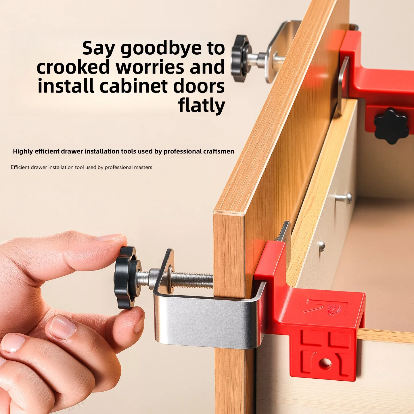 Handle-Free Drawer Auxiliary Locator - 2-in-1 Multifunctional Stainless Steel Installation Tool