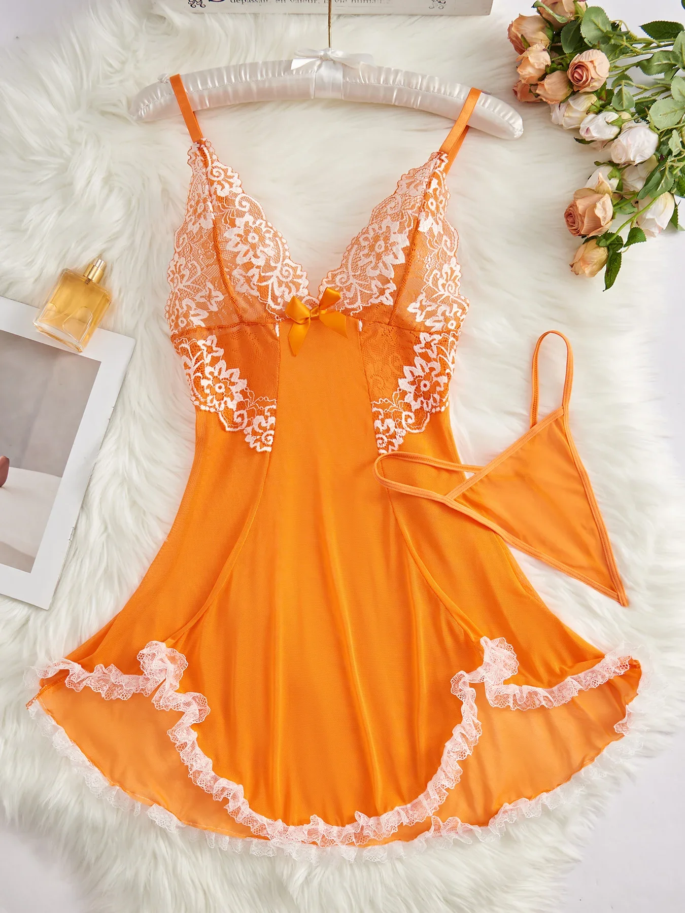 Sexy Nightgown Women Secret Lingerie Transparent Ball Gowns Babydoll Evening Erotic Coats Temptation Long Underwear Nightdress - Image 2