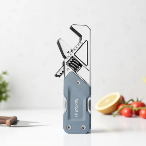 Multi Bit Screwdriver Set NexTool Adjustable Wrench 6 In 1 EDC Multitool Pocket Hand Tools Kit Screwdriver Bit Set Multi Function Tools Folding Knife File