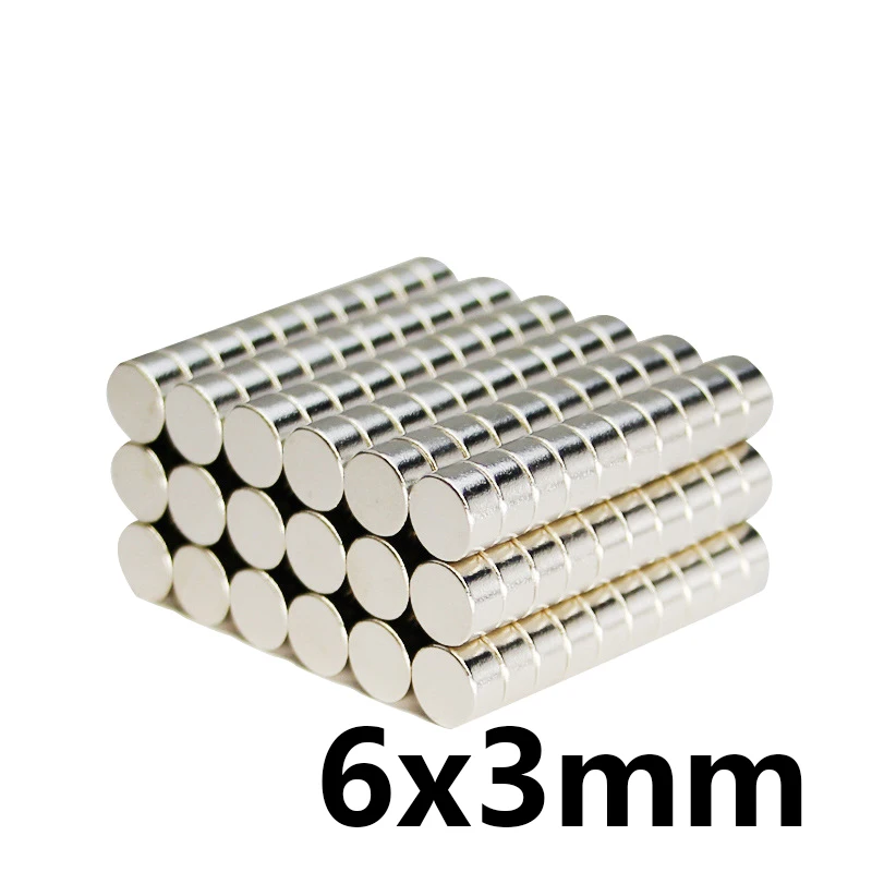 50/100/200PCS 6x3 mm Magnetti Neomidium Magnets for Fridge Magnit Iman Powerful Neodymium Magnet Neodyme N52 Super Strong Magnet