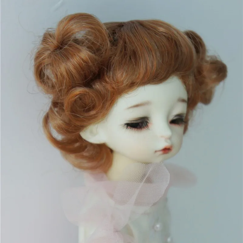 JD325 Fairy Flower Bud Mini-curly BJD Wigs 5-6inch  6-7inch 7-8inch 1/8 OB11 YOSD MSD Doll Hair Lati Yellow Doll Accessories