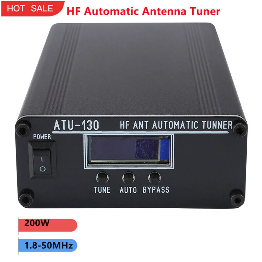 ATU-130 200W HF Automatic Antenna Tuner 3.5-54MHz For Shortwave Radio Long Wire Dipole For GP Impedance Matching Device