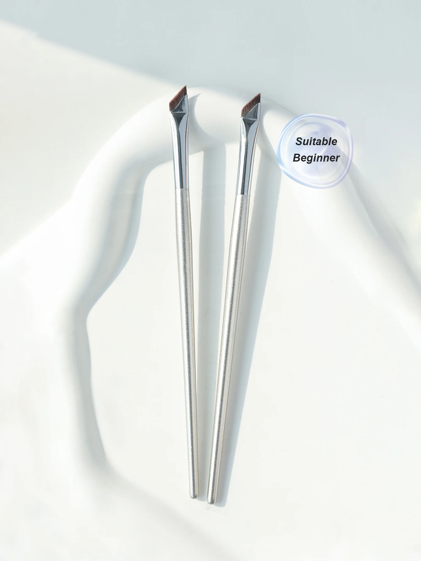 Eyeliner Brush Diagonal Angle Flat Eye Lying Silkworm Detail Makeup Brush Fine Ultra-Thin Eyeliner Ointment Brush Ultra-Thin