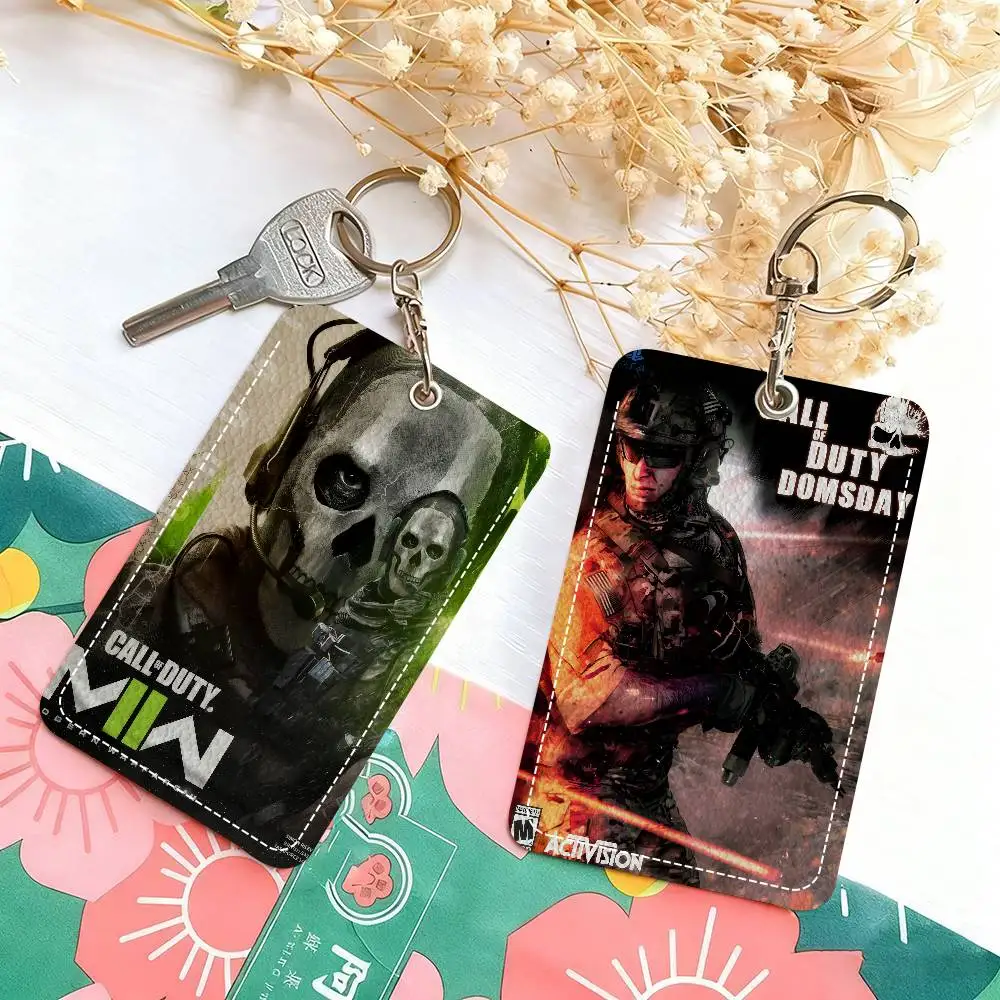 

Стильный кожаный брелок-картхолдер для игр Call of Duty — идеальный дорожный органайзер для необходимых вещей