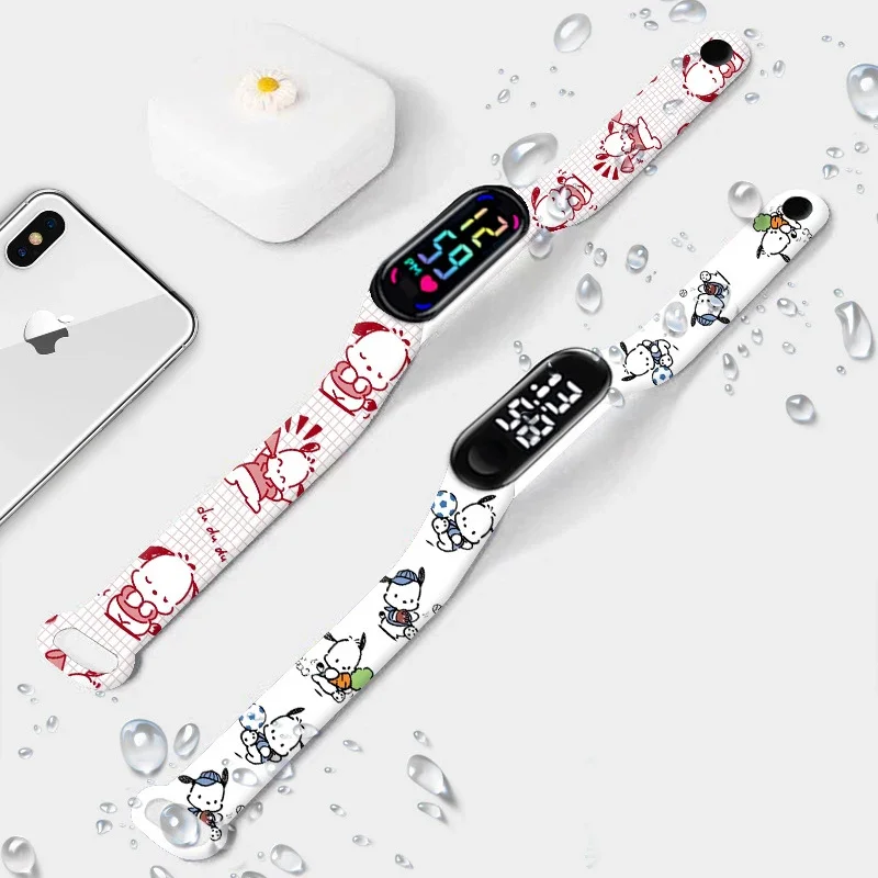 Sanrio Pochacco Bracelet For Xiaomi Mi Band 8 7 6 5 Strap Cute Cartoon Silicone Wrist Strap for Miband 3 4 5 6 Smart Watch Band