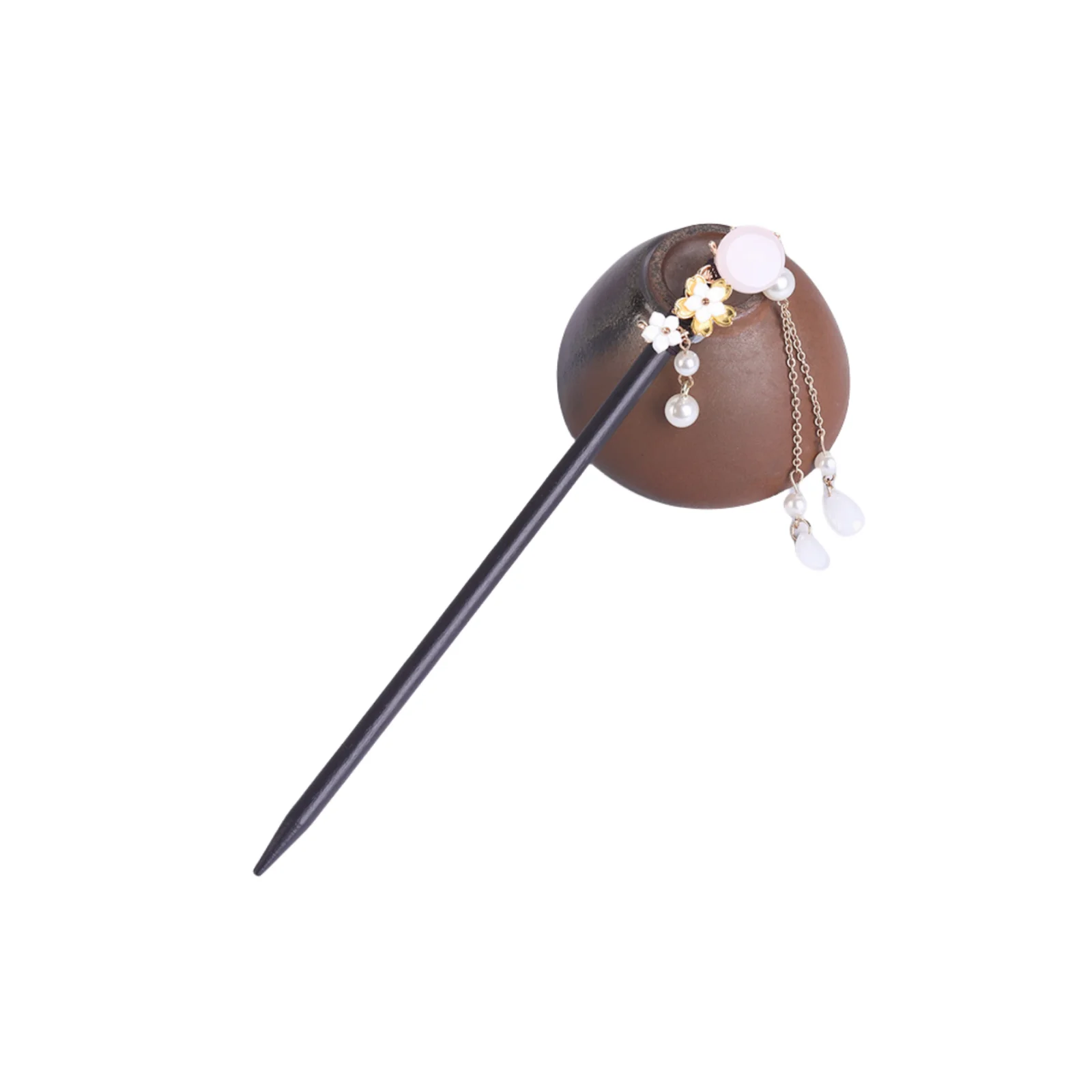 1PC Wooden Hairpin, Ancient-style Hair Accessory with Tassels, Step-shake Hairpin, Hanfu Hair Ornament, Qipao Accessory