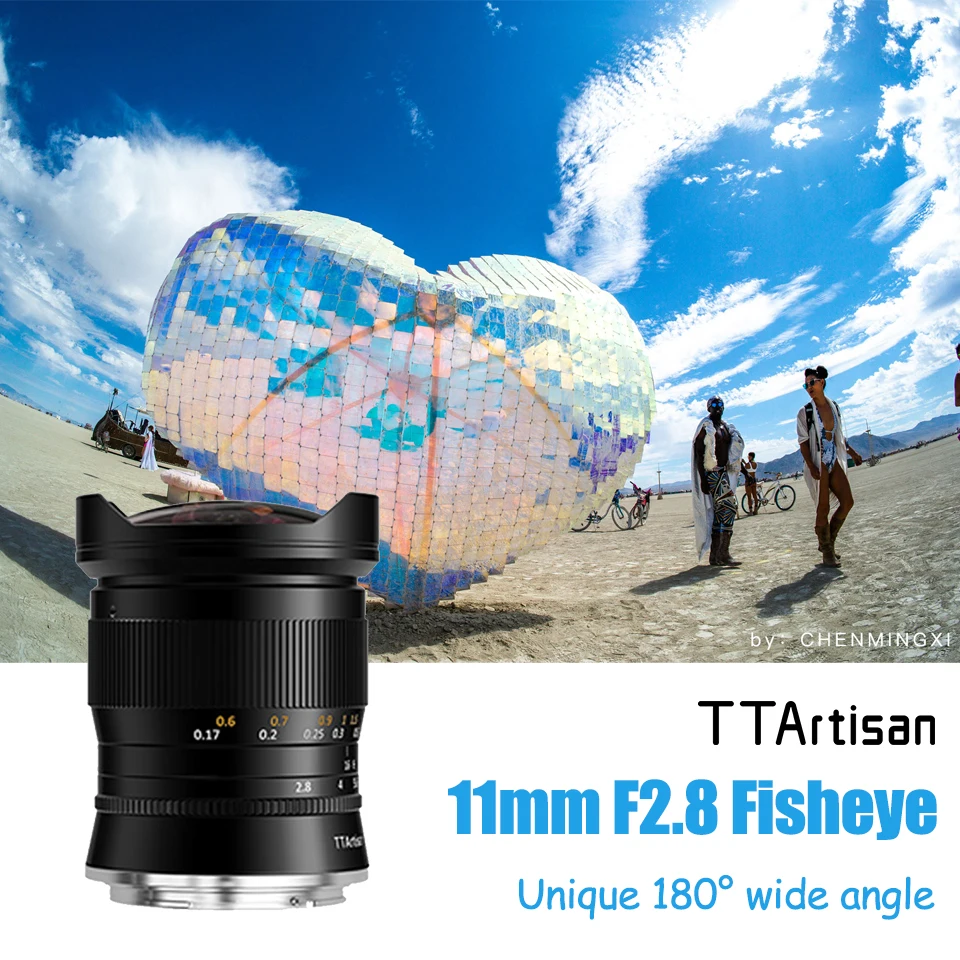 TTArtisan Full Frame 11mm F2.8 Fisheye Camera Lens with 180° Angle of View for Sony E Nikon Z F Canon EOS R EF M Sigma L Mount