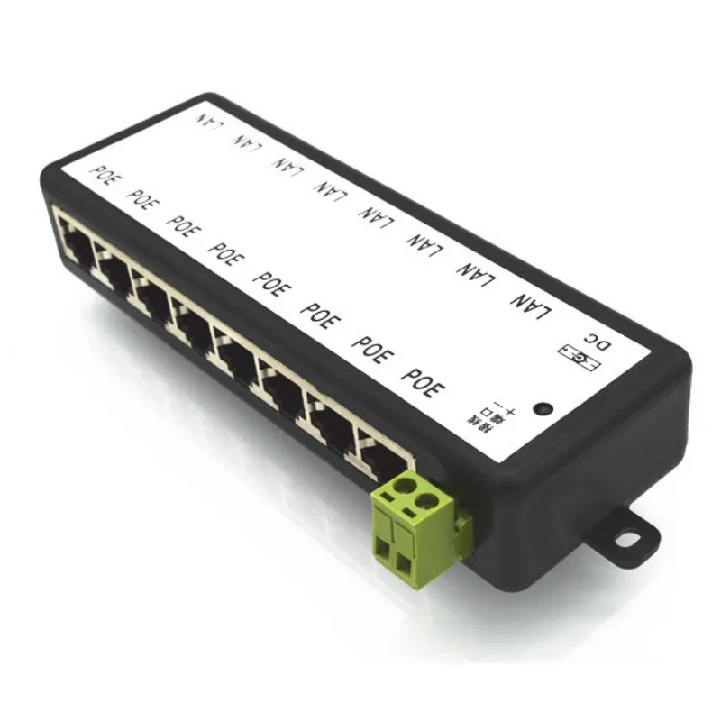 POE Injector 4 Cổng 8 Cổng POE Bộ Chia Cho Camera Quan Sát Mạng Camera POE Nguồn Qua IEEE802.3af Bán