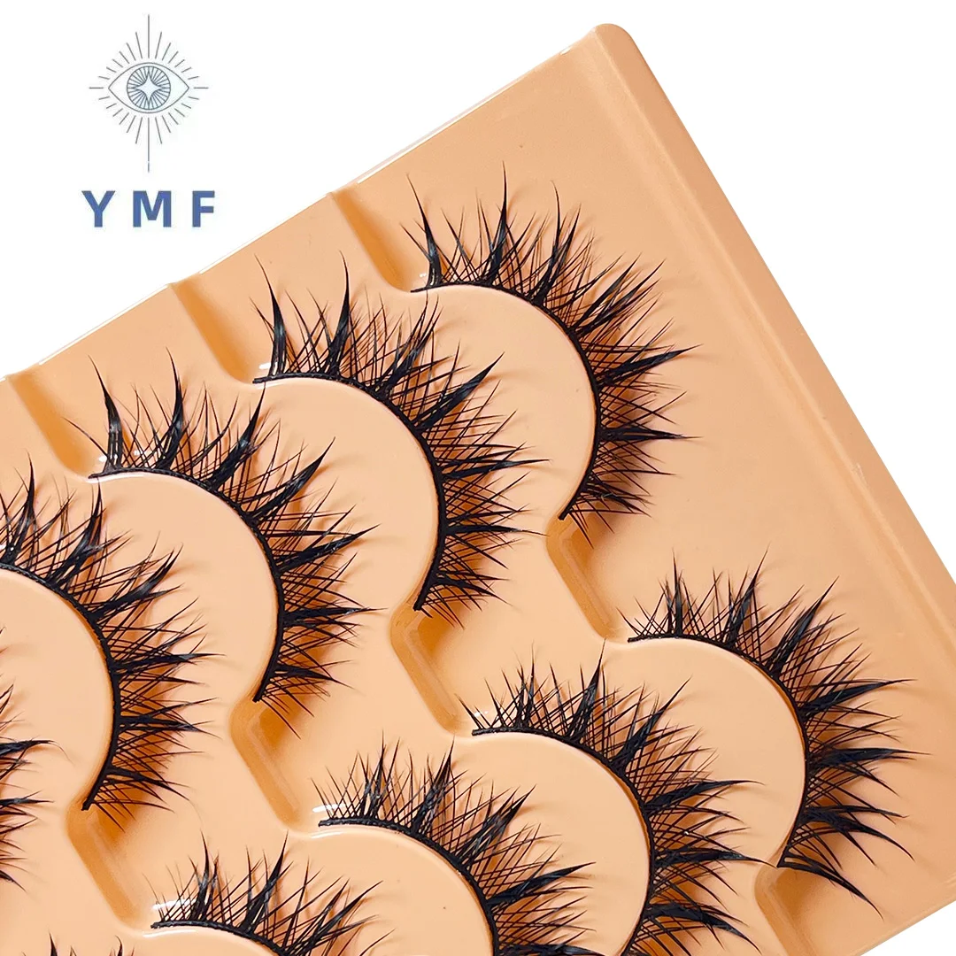 Comic Eyelashes 7 Pairs of False Eyelashes Natural Nude Makeup Daily Can Support Double Eyelids Eyelashes