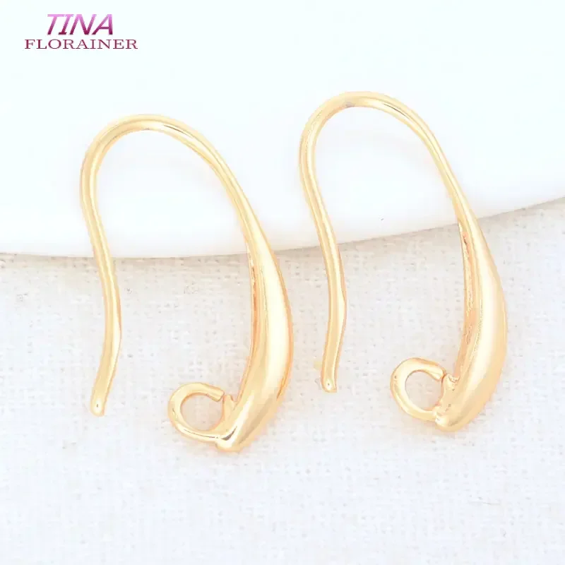 Height 15MM 14K Gold Color Brass Earrings Hooks High Quality Diy Jewelry Findings Accessories