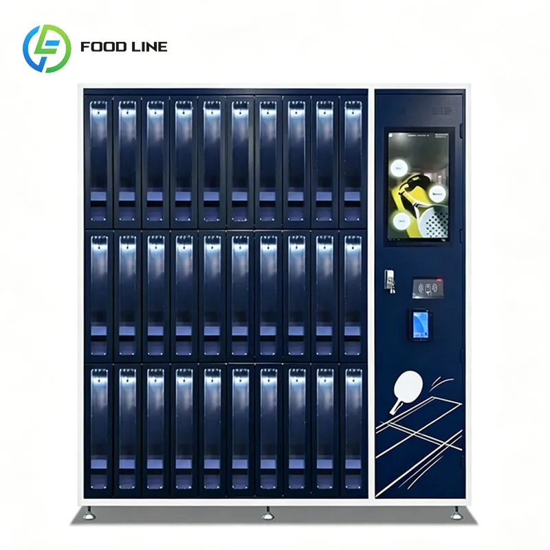 Table Tennis Vending Machine Smart Locker Touchscreen Ping Pong Paddle Ball Sports Equipment Customized