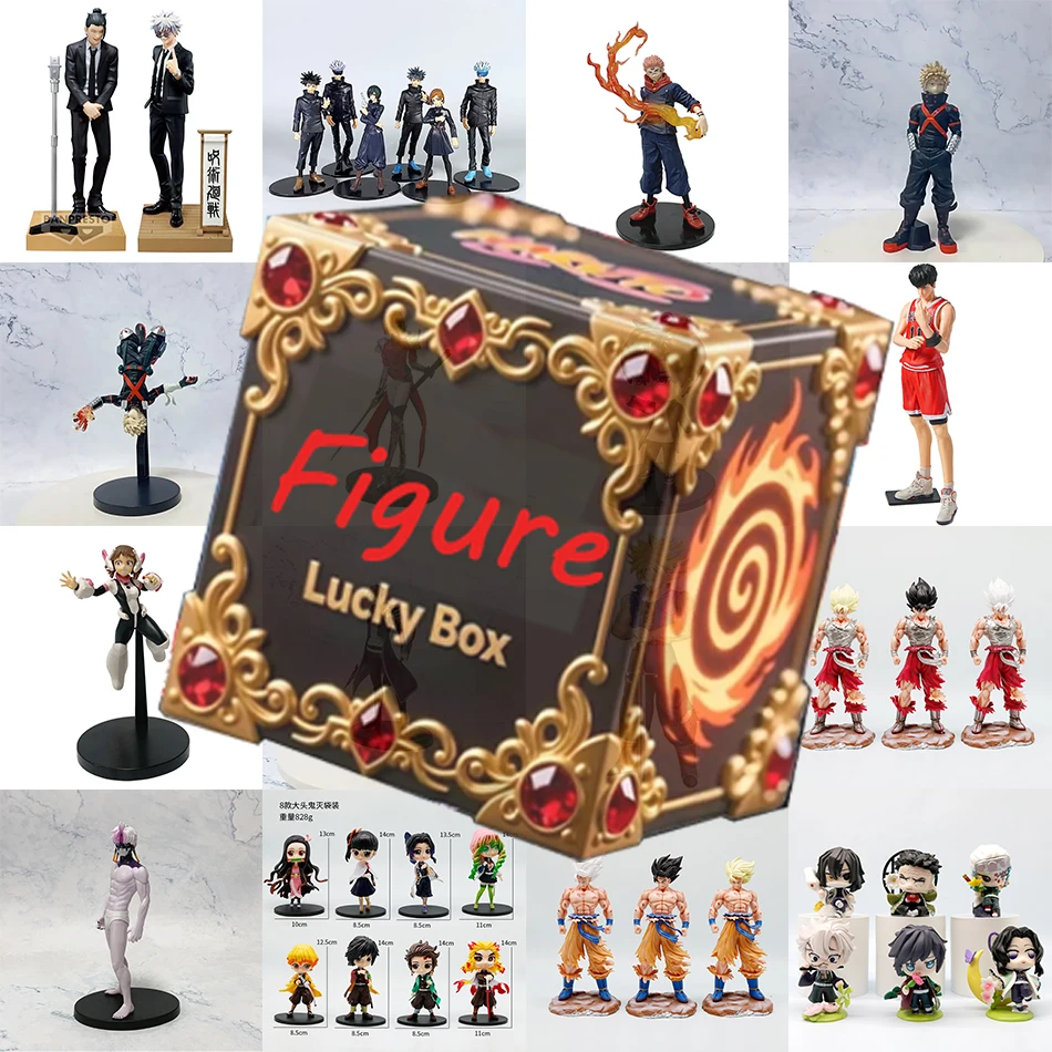 

Japanese Anime Figure Blind Box with Demon Slayer Naruto One Piece and so on Random Collectible Model Toy Gift discount