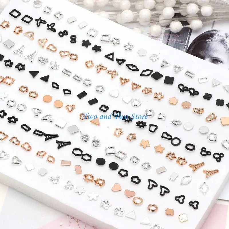 HX6F 100 Pairs Statement Earrings for Women Girls Fun Acrylic Earrings Fashion