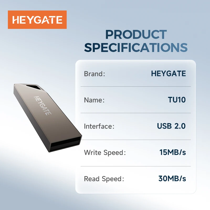 Картина 7: USB-флеш-накопитель HEYGATE Metal 128 ГБ, 64 ГБ, 32 ГБ, 16 ГБ, 8 ГБ для ПК, ноутбуков, автомобилей, телевизоров. Быстрый, простой в использовании, миниатюрный флеш-диск.
