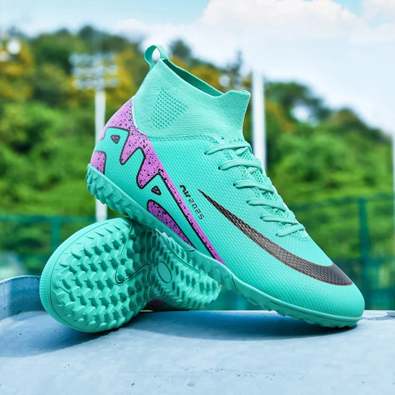 Godasse Chimpunes Multitacos Centipede Guayos Tennis Turf Futsal Fast Society Field Pink Football Soccer Cleat Boots Shoes Men