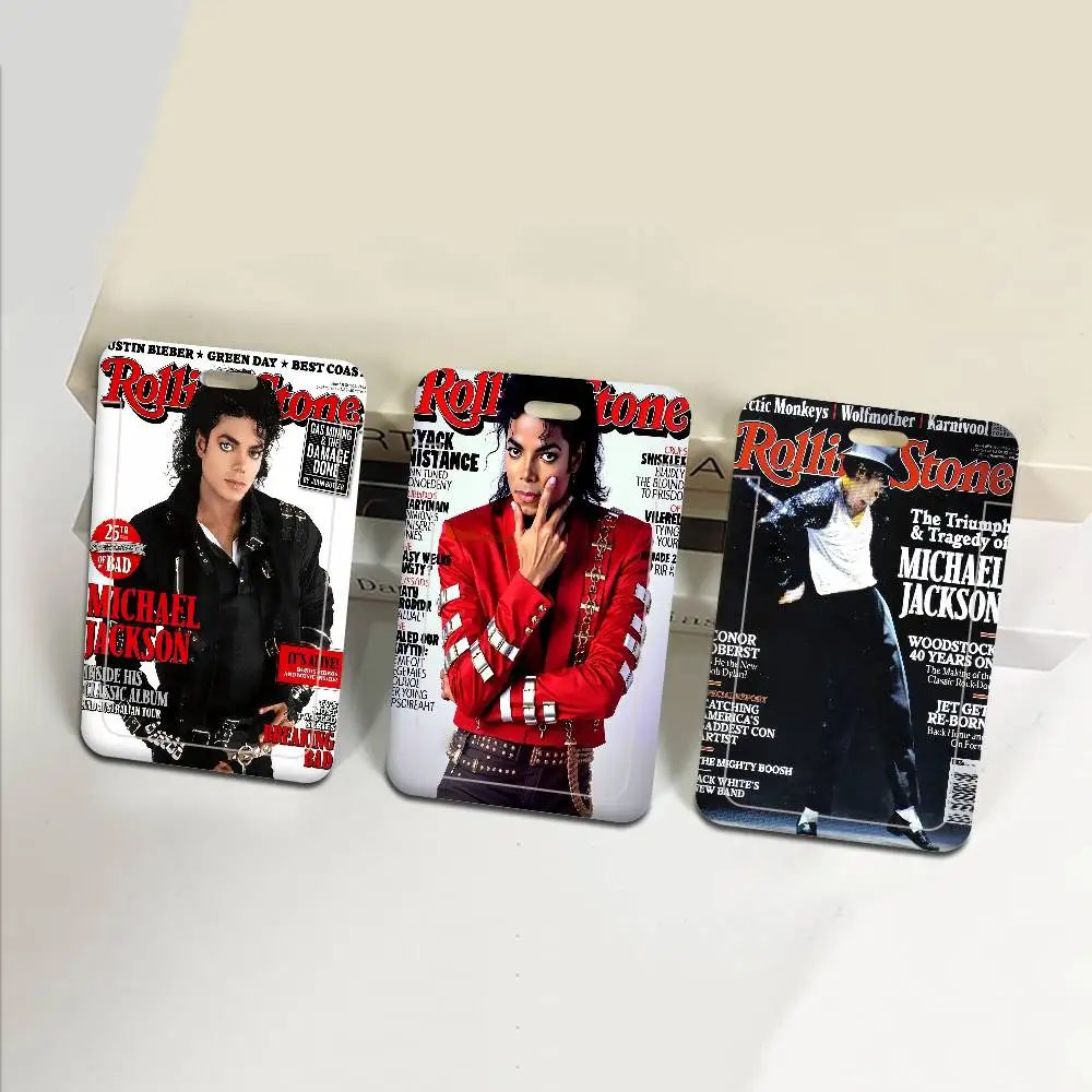 Singer M-Michael J-Jackson Badge Holder PVC Material ID Card Case For Work Nurse Key & Wallet
