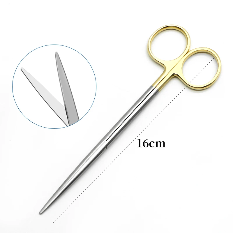 Imagem -03 - Tesoura de Tecido Blunt Handle de Ouro Pele Peeling Tesoura de Tecido Nariz