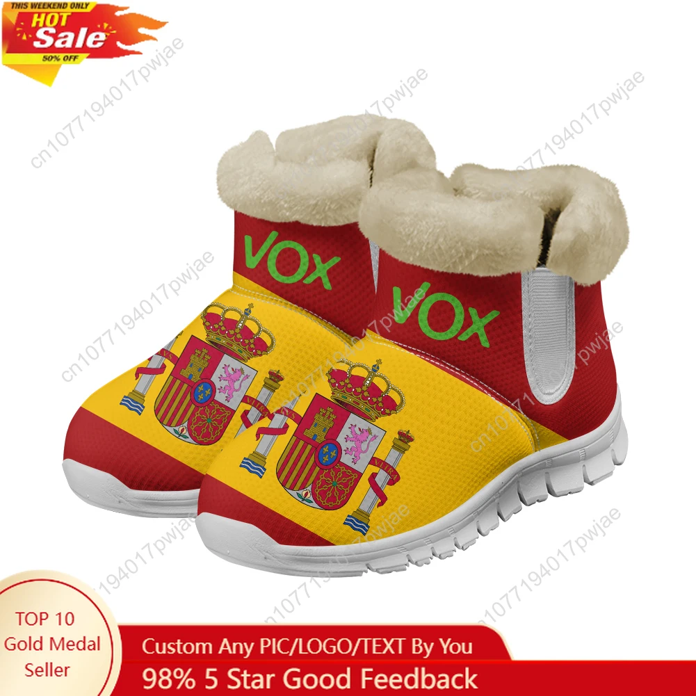 

Зимние ботинки Vox с испанским национальным гербом, мужская и женская подростковая обувь, уличная лыжная обувь, теплые повседневные легкие кроссовки