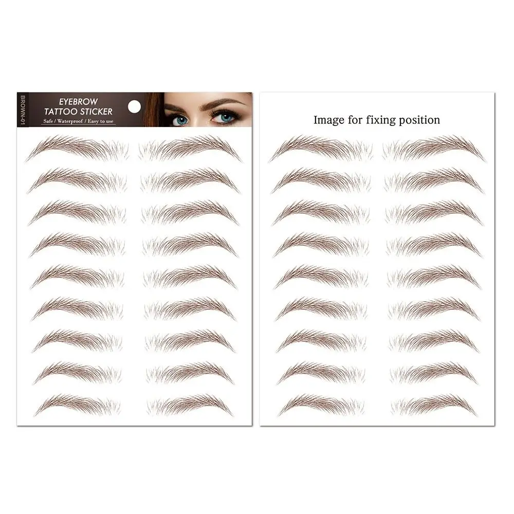 

Temporary Tattoos Makeup Tools Cosmetic Eyebrow Stickers 6D Eyebrow Tattoos Stickers Water Transfers Decals Simulation Eye Brow