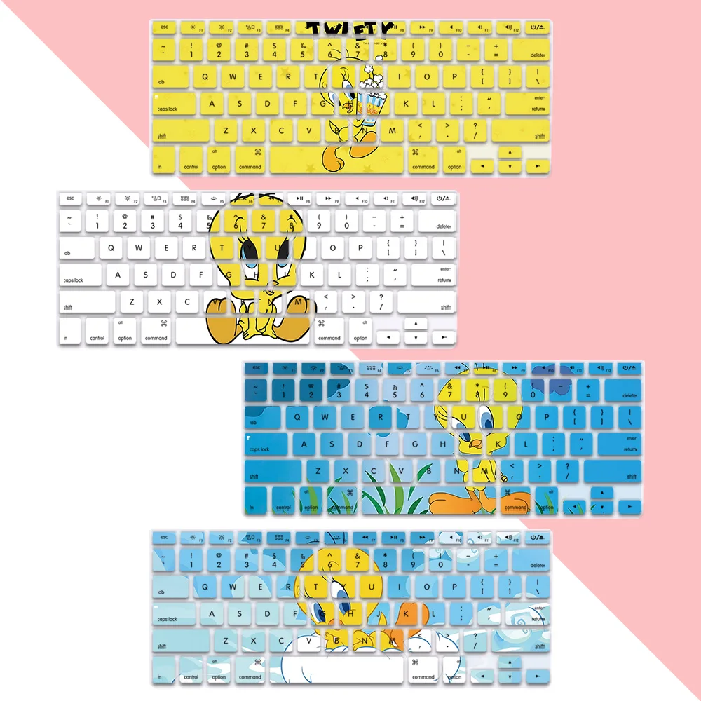 

Anime Tweetys Bird US Layout Soft Silicone Keyboard Cover for Macbook pro A1278 A1286 Retina A1425 A1502 A1398 Air A1369 A1466