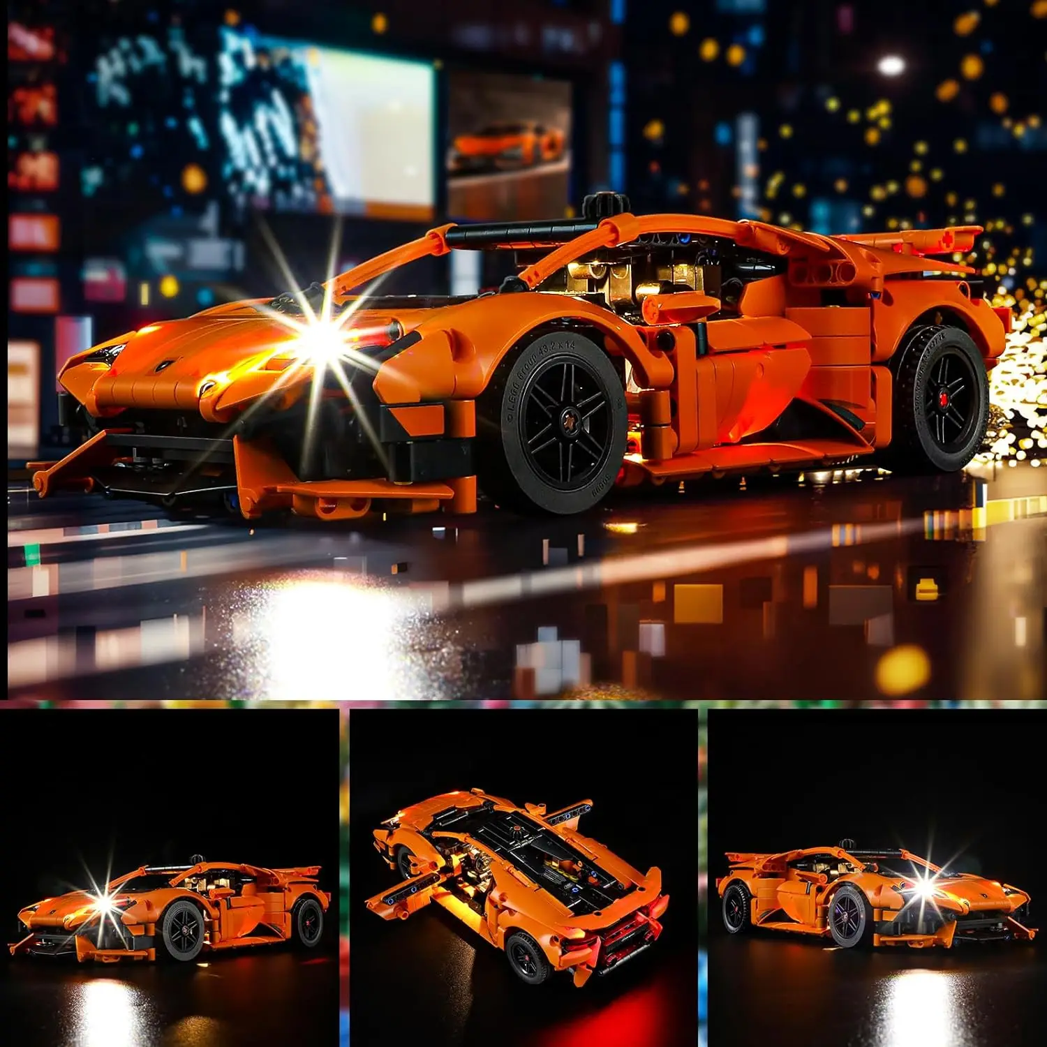 Hprosper Led Light For 42196 Technic Lamborghini Huracán Tecnica Orange Only Decorative Lamp (Not Lego Building Blocks)