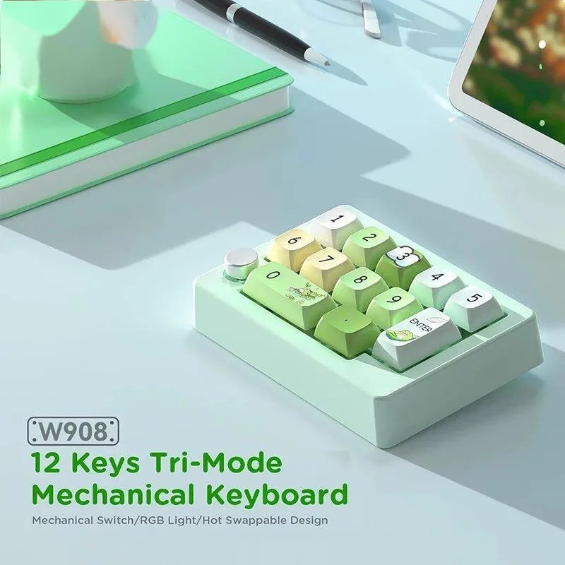 

12 Key The Third Mock Examination Game Mechanical Keypad RGB Light Effect Heat Sublimation Key Cap Support Macro Programming