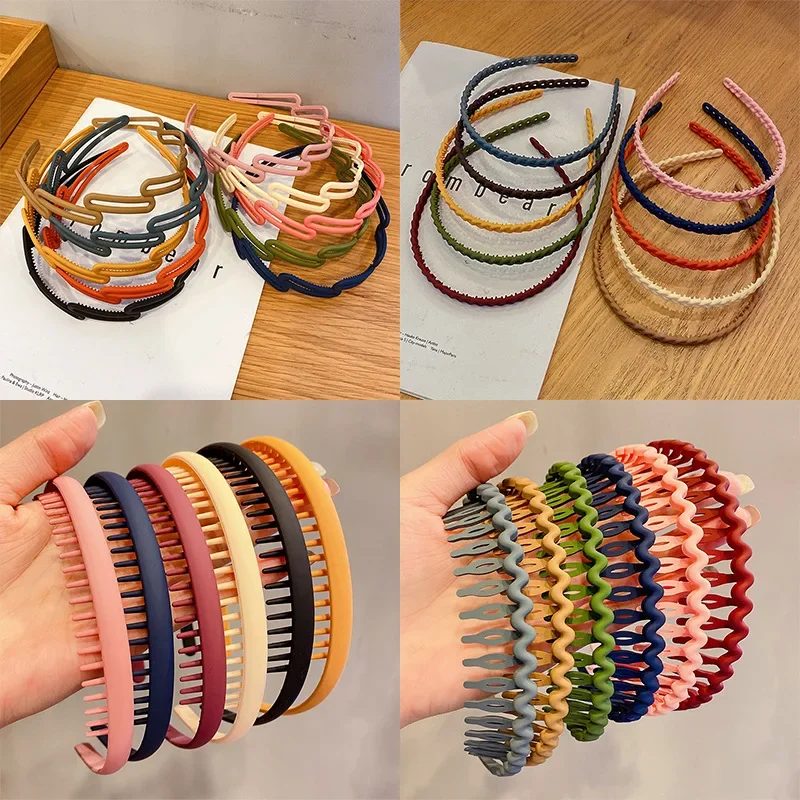 Koreanischen Stil Kawaii Matt Matte Kopf Band Mädchen Solide Morandi Farbe Scrunchie für Kinder Kopfbedeckungen Kinder Frauen Zubehör