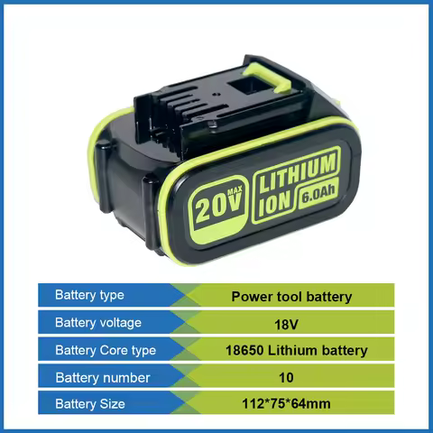 For Worx 18V 20V 6Ah 5Ah lithium battery FOR WORX 18V 20V WA3016 WA3023 WA3054 WA3027 WA3406 WU279 WU294 WU362 WU388 WU629 WU808