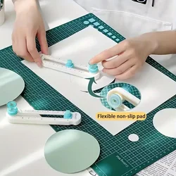 1 Piece Manual Circle Cutter - Precision Paper Trimmer for Greeting Cards, Scrapbooking and Photo Editing Durable Paper Trimmer