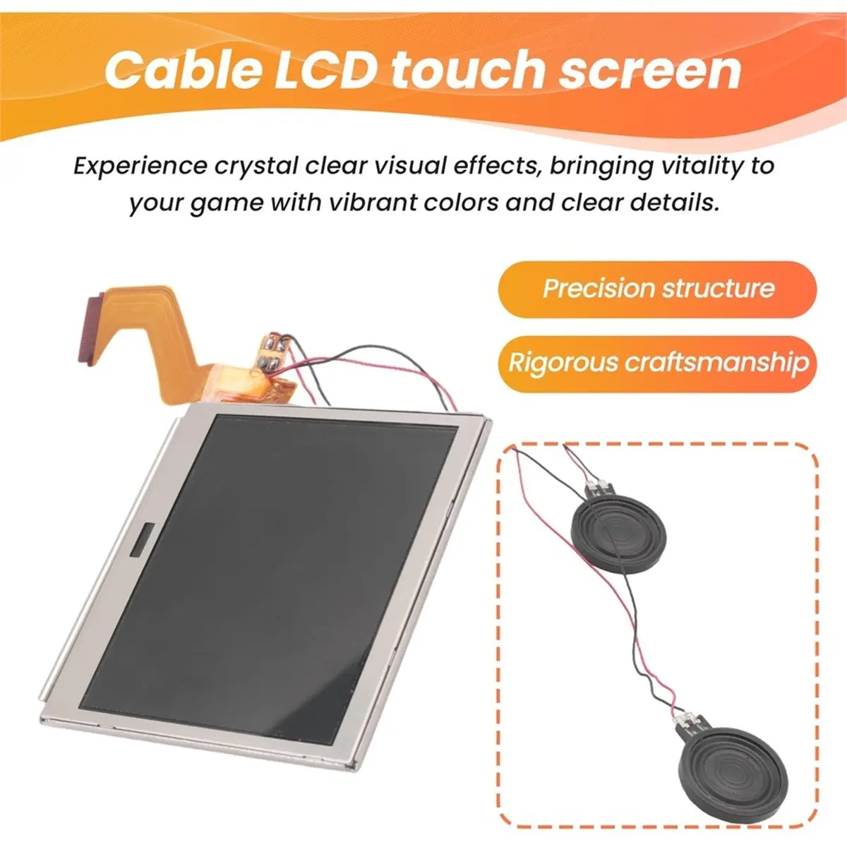 【~ New N07R】For NDSL NDSLITE Lite Top Upper LCD Screen Display LCD Display Screen Replacement for with Lower Screen Film