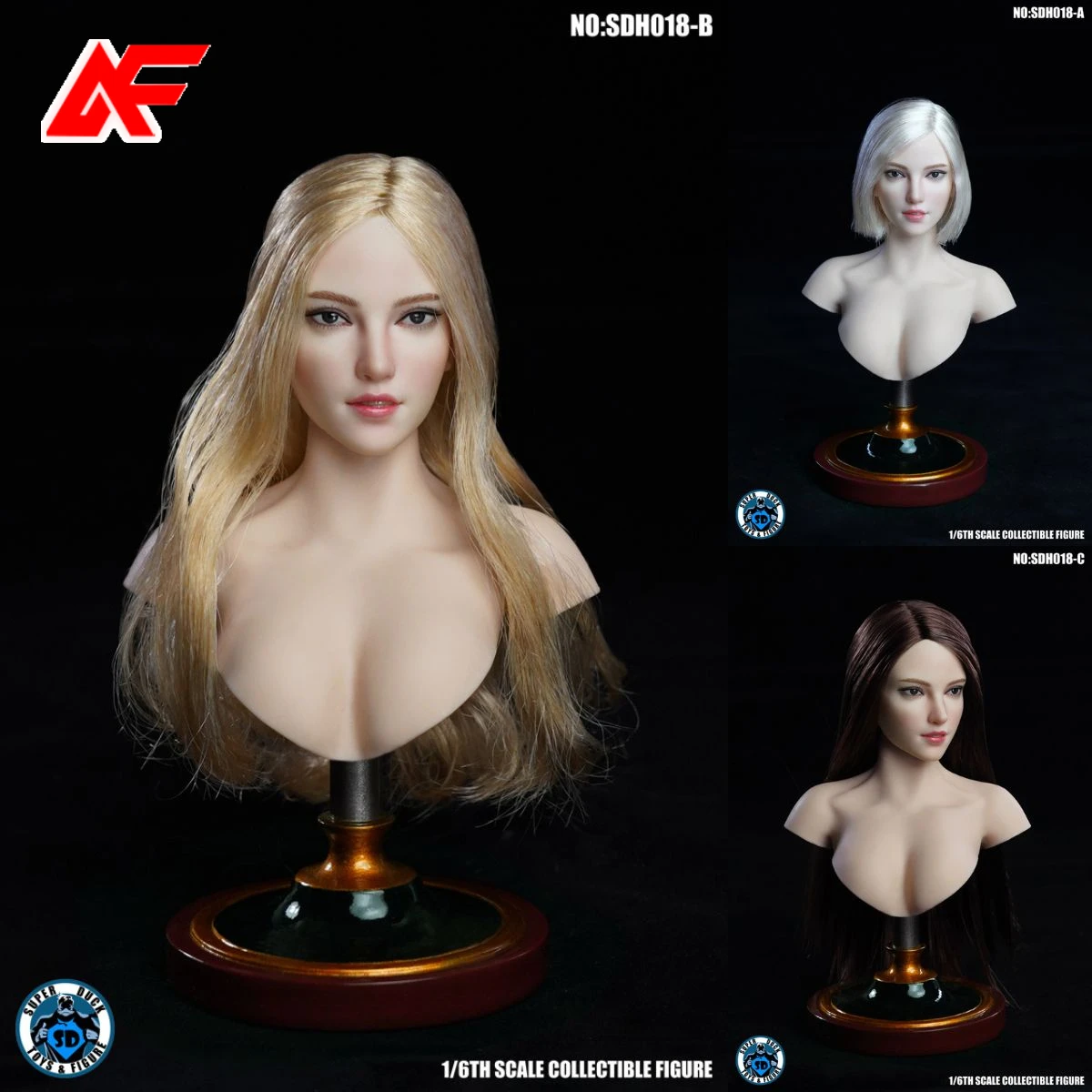 

In Stock SDH018 1/6 Scale Girl Head Model For 12 inches Female Action Figure Body