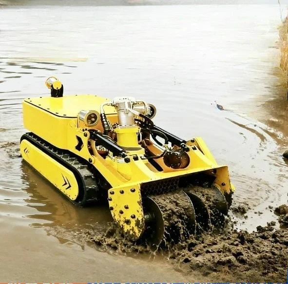 YG Customized Rubber Tracked Underwater More Compact Overall Structure Pipe Cleaning Automatic Dredging Robot Machine