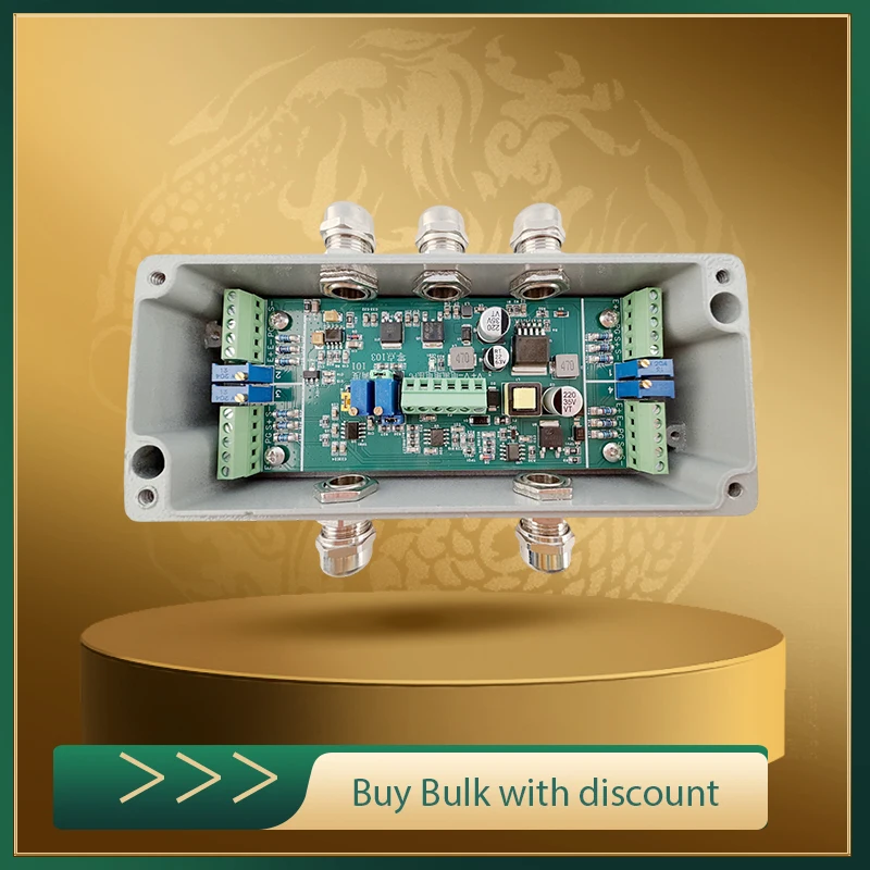 4-Channel Digital Weighing Transmitter,Load Cell Signal Converter Amplifier DC12-24V, 0-10V/4-20mA Output, For Load Cell Sensors