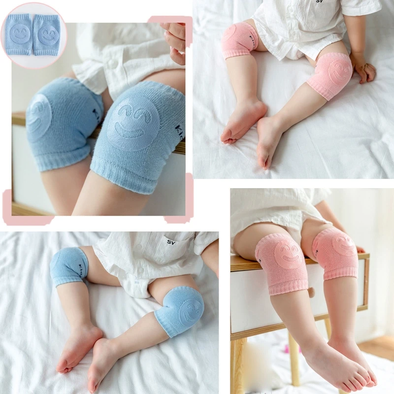 Genouillères antidérapantes pour bébé, 1 paire, coussin de sécurité pour nourrissons, chauffe-jambes, protection du genou