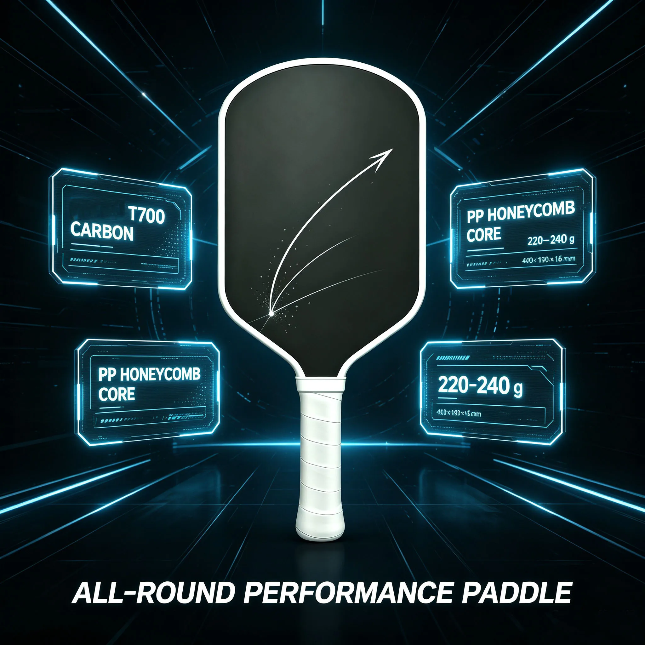 PP Honeycomb core Lightweight Textured Surface Series Used For Rotation Control And Precise Power Control of Pickering Rackets