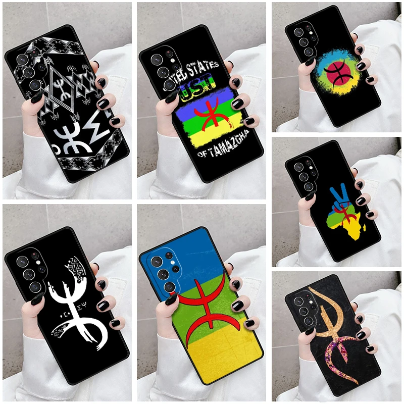 Phone Case For Samsung Galaxy S24 S23 S21fe S22 Ultra Plus Note 10 20 S8 S9 S10 Cover Standard Drapeau Amazigh berber