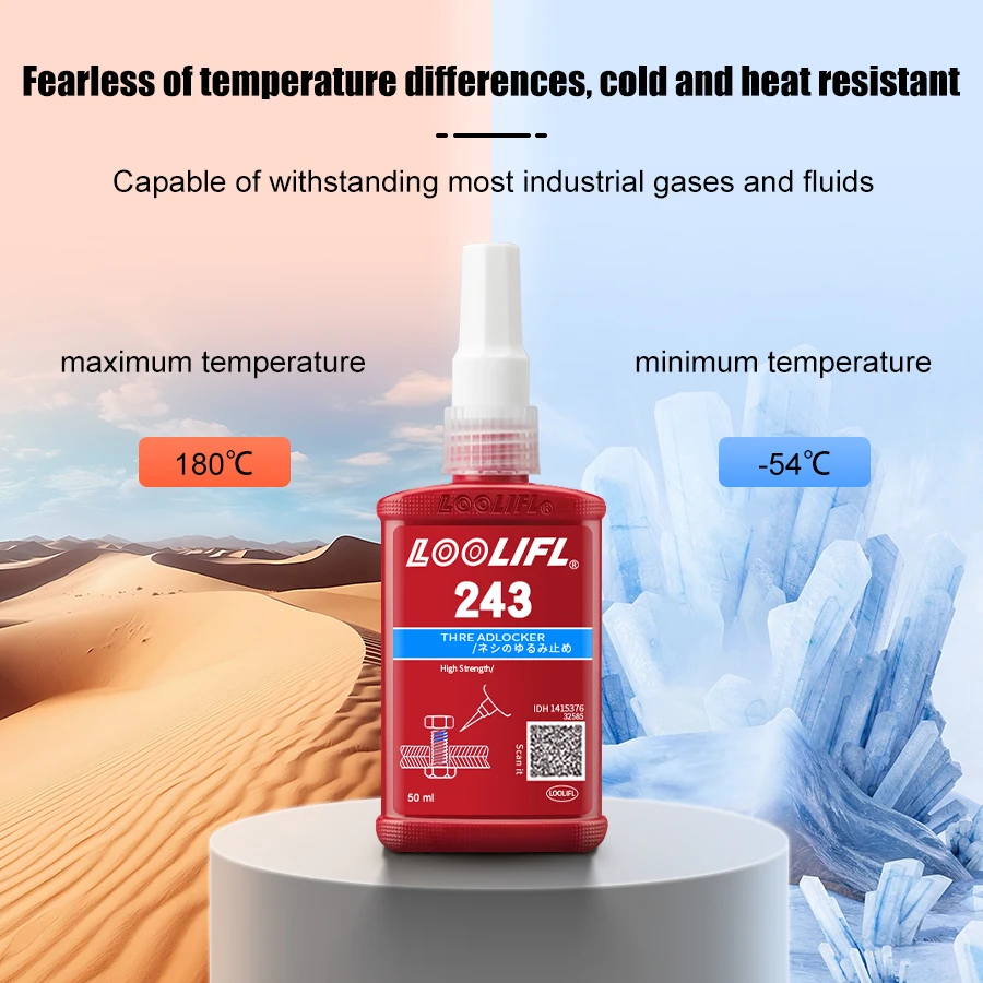 Keywords thread sealant 243, anaerobic adhesive, detachable fluidity, corrosion resistance and high temperature resistance,
