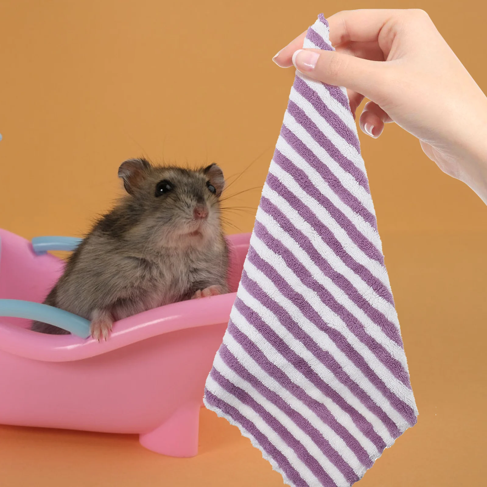 

5Pcs Guinea Pig Blanket Small Pet Towels Absorbent Quick Drying Hamster Bath Towel Syrian Hamster Bedding Mat