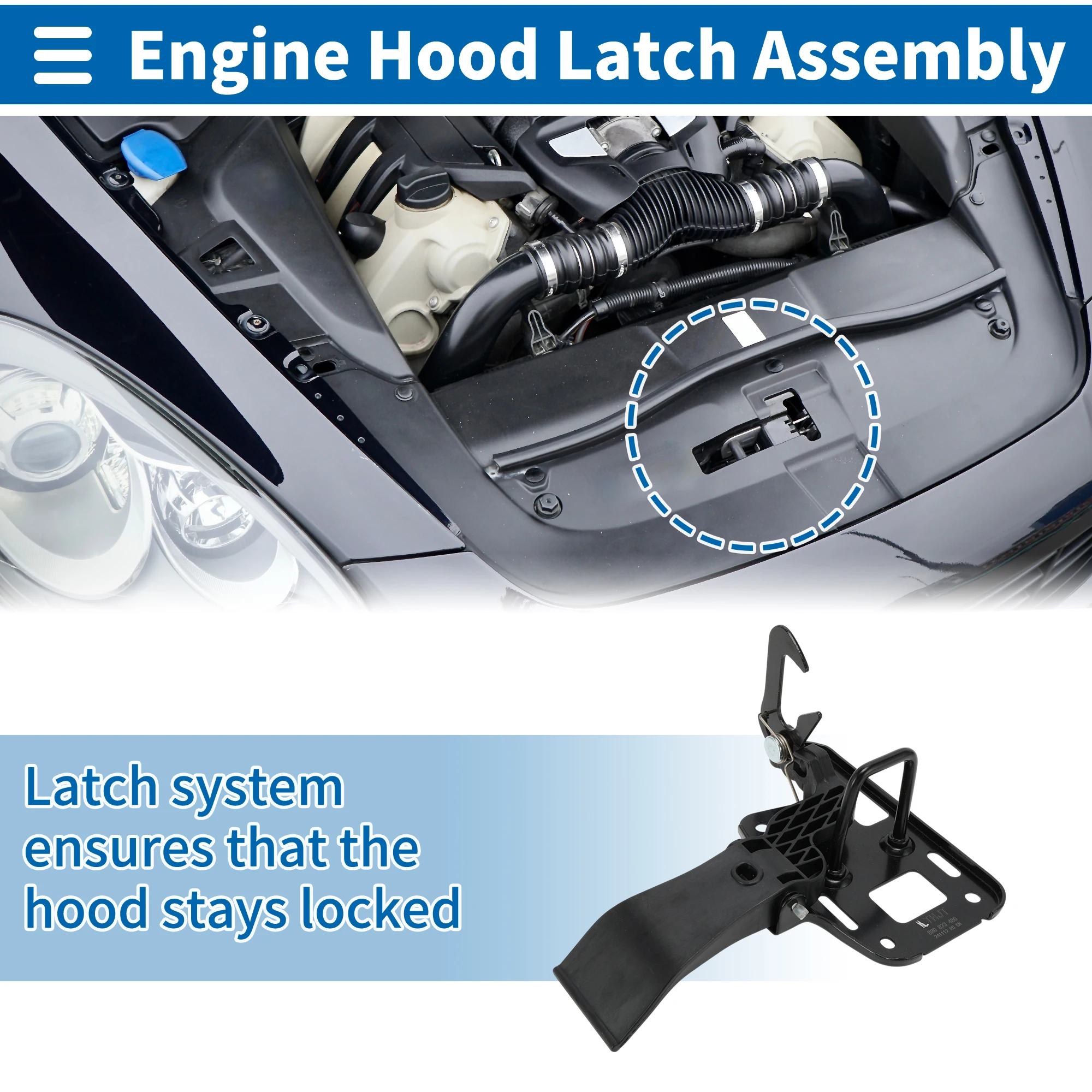 

UXCELL Защелка капота в сборе для Audi Q5 2009-2017 No 8R0823480 1 шт.