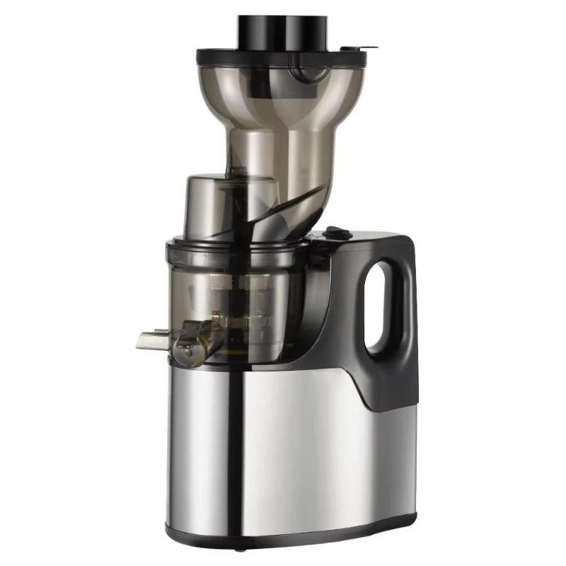 Exprimidor de Acero Inoxidable de Gran Diámetro, Exprimidor Electromecánico de Limones, Exprimidor Comercial de Cítricos, Exprimidor Lento de Naranjas por Presión en Frío